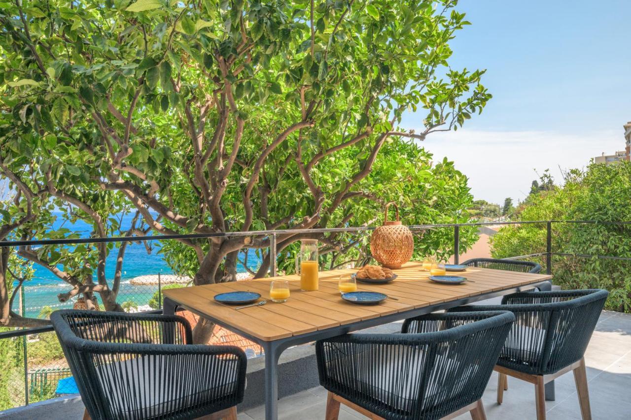 Proche Monaco, Vue Mer, Acces Plage Et Jardin Privatif Saint-Antoine  Luaran gambar