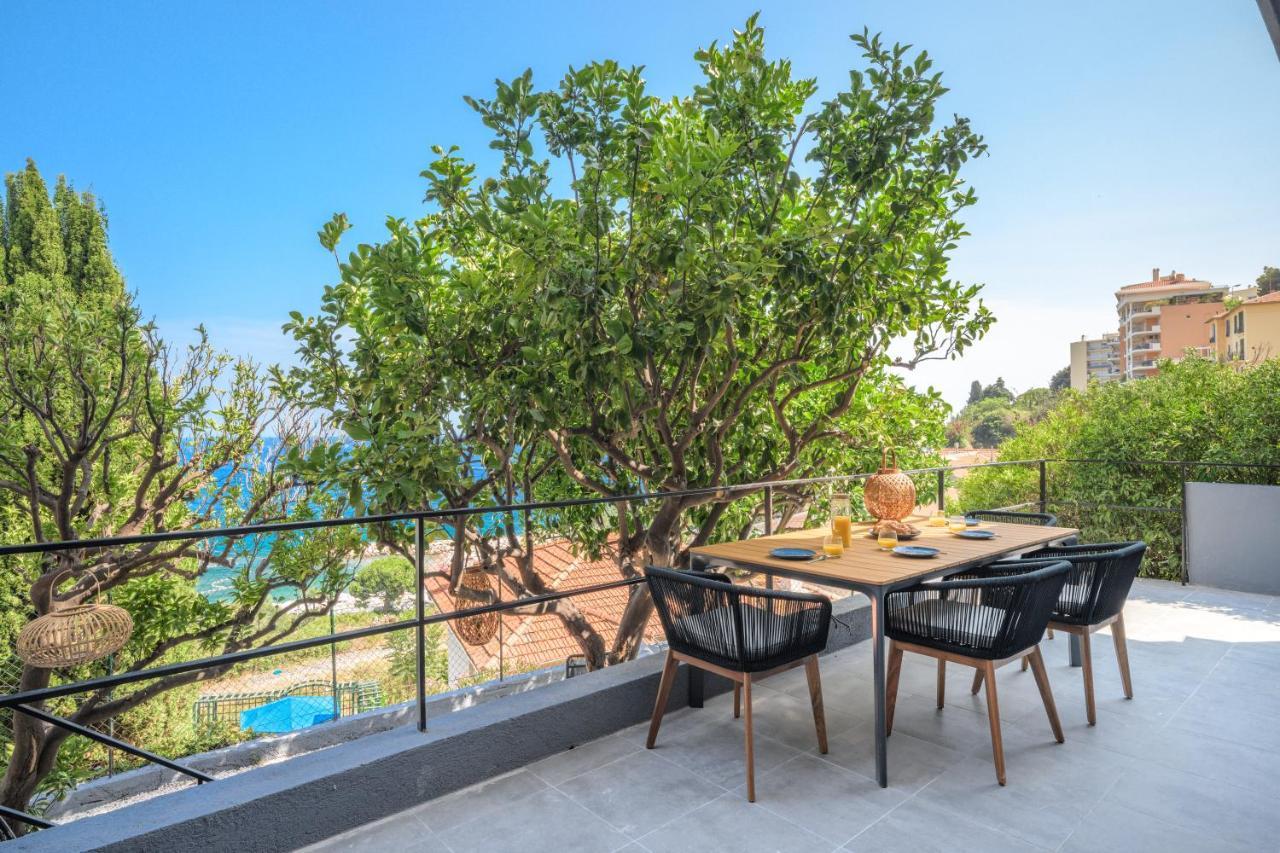 Proche Monaco, Vue Mer, Acces Plage Et Jardin Privatif Saint-Antoine  Luaran gambar